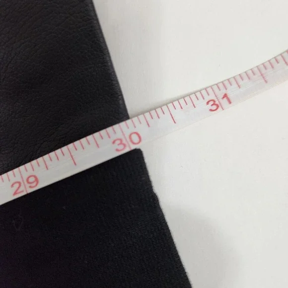 CHICO'S‎ Abbey Pieced Black Faux-Leather Front Knit Pants Elastic Women's SZ S/4 - Picture 15 of 15